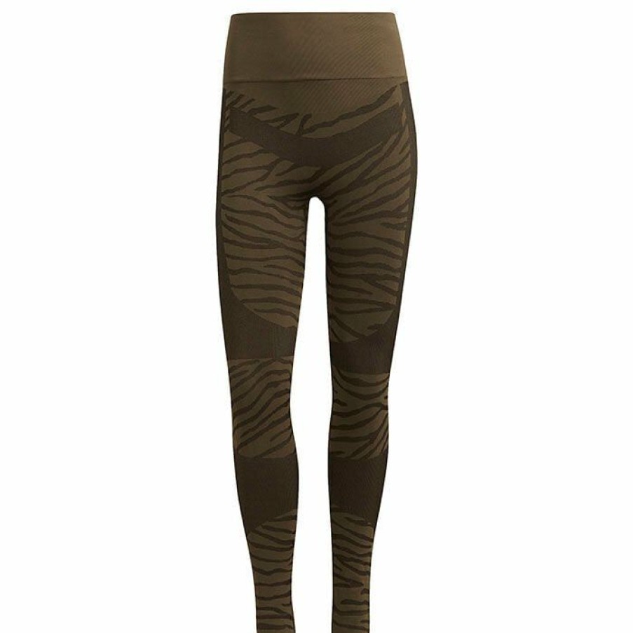 Tights & Leggings * | Discount Adidas By Stella Mccartney Women'S Seamless Yoga Tight Olive