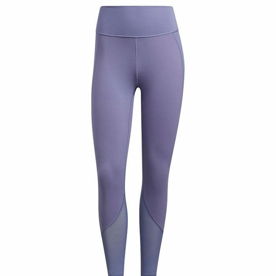 Tights & Leggings * | Outlet Adidas Women'S Yoga Power Mesh 7/8 Tight Violet