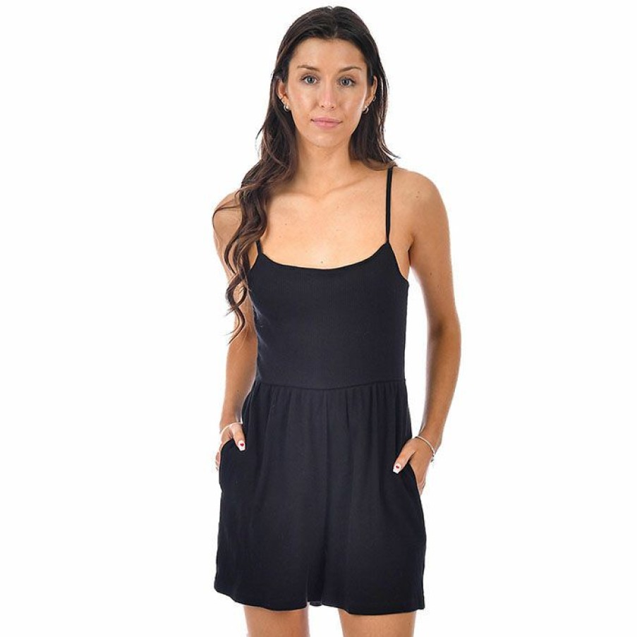 Dresses & Jumpsuits * | Hot Sale Oak & Ivy Women'S Stretch Jersey Pocket Romper