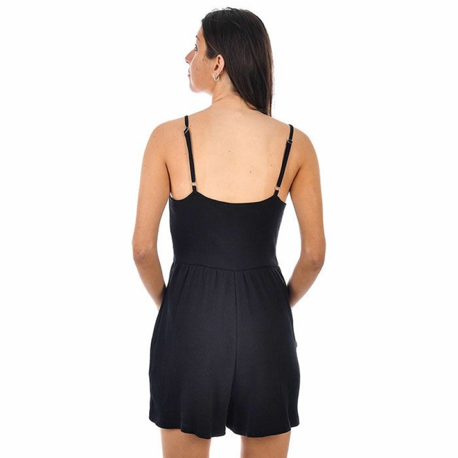 Dresses & Jumpsuits * | Hot Sale Oak & Ivy Women'S Stretch Jersey Pocket Romper