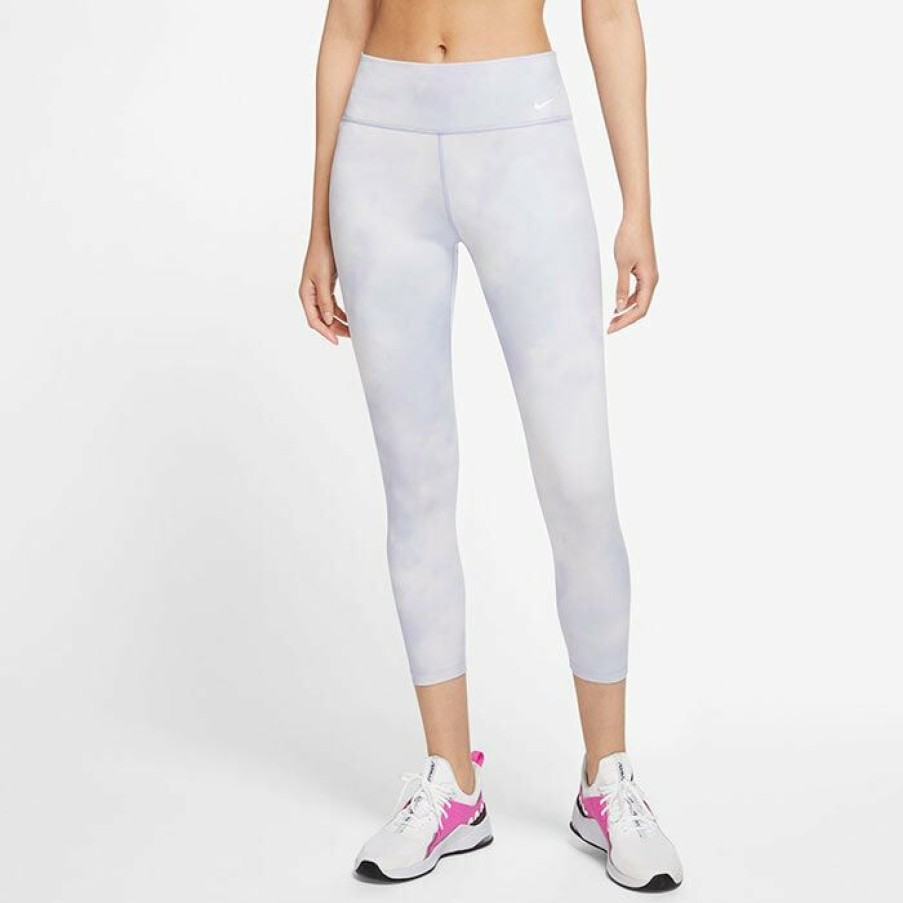 Tights & Leggings * | Best Reviews Of Nike Women'S One Icon Clash Cropped Tight Light Blue