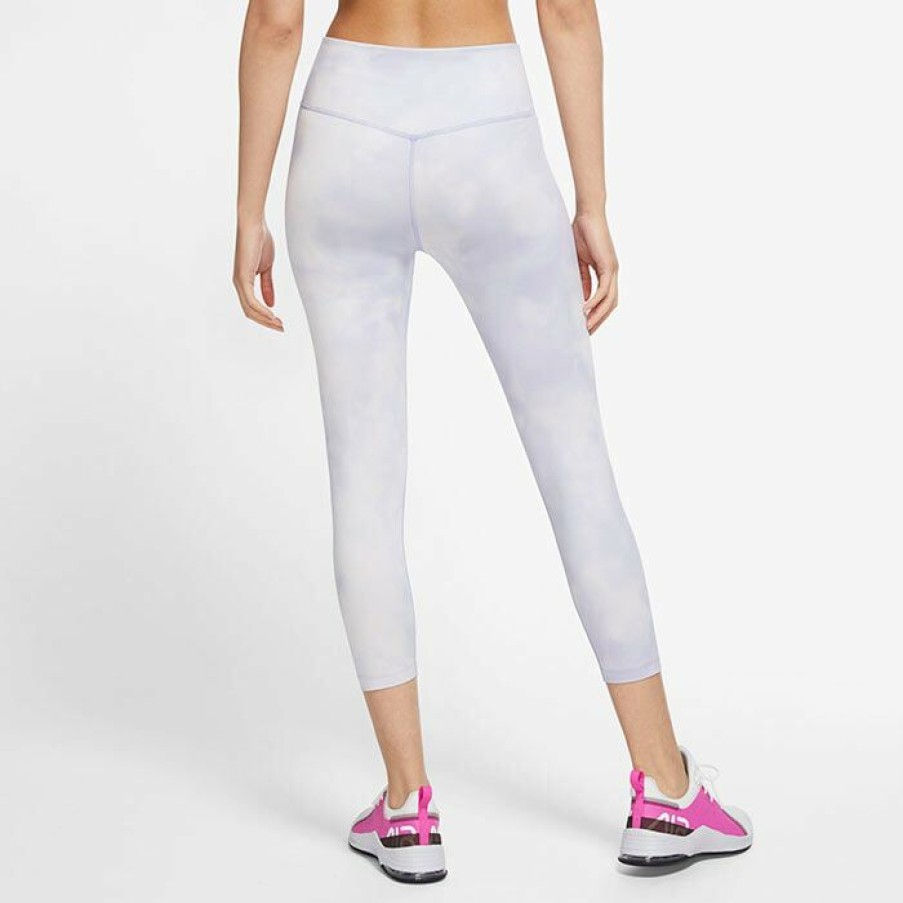 Tights & Leggings * | Best Reviews Of Nike Women'S One Icon Clash Cropped Tight Light Blue