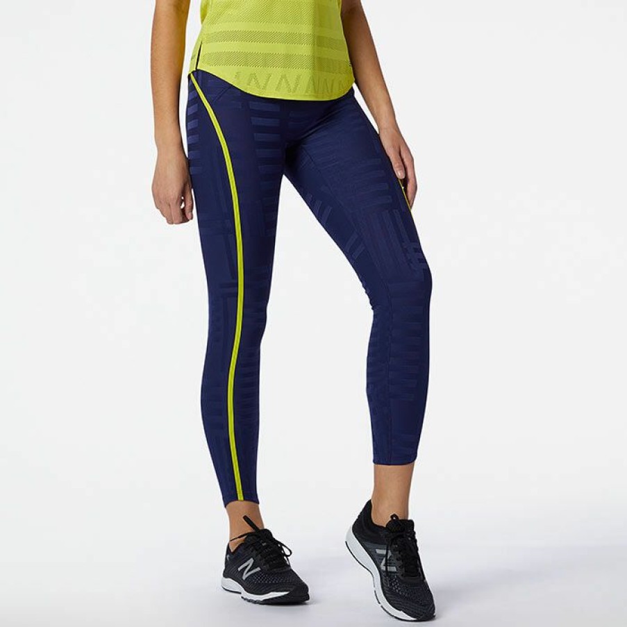 Tights & Leggings * | New New Balance Women'S Q Speed Tight Navy