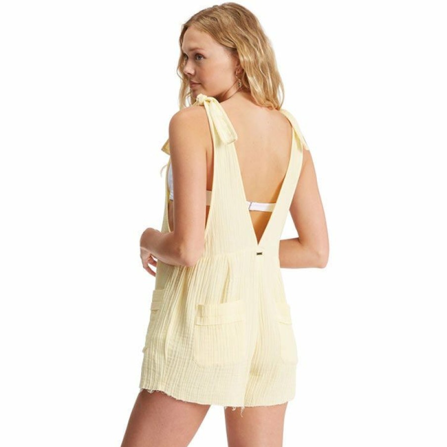 Dresses & Jumpsuits * | Cheapest Billabong Women'S Girl On The Run Romper Yellow