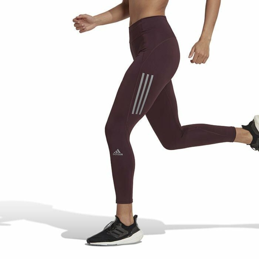 Tights & Leggings * | New Adidas Women'S Own The Run 7/8 Legging Burgundy