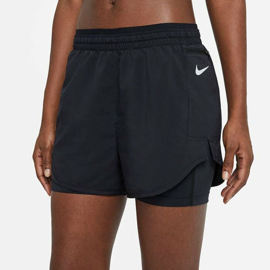 Shorts * | Cheapest Nike Women'S Tempo Luxe 2-In-1 Short Black