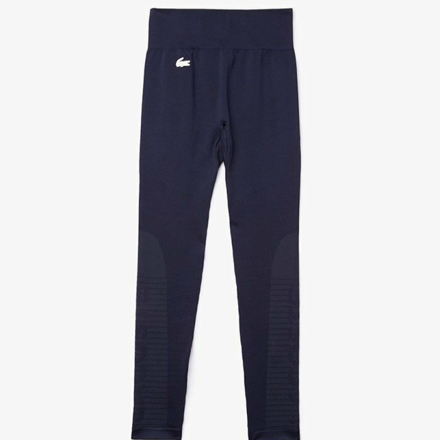 Tights & Leggings * | Buy Lacoste Women'S Sport Second Skin Knit Legging Navy