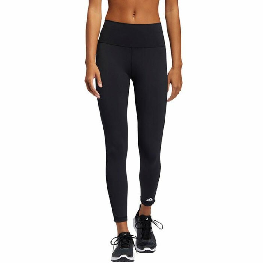 Tights & Leggings * | Cheap Adidas Women'S Believe This 2.0 Lace-Up 7/8 Tight Black