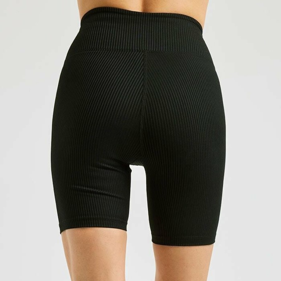 Shorts * | Best Deal Year Of Ours Women'S Ribbed V Waist Biker Short Black