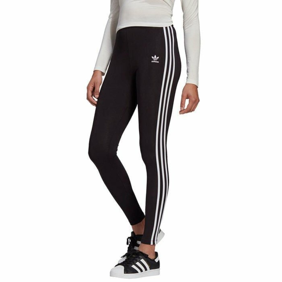 Tights & Leggings * | Hot Sale Adidas Originals Women'S Adicolor Classics 3-Stripes Tight Black