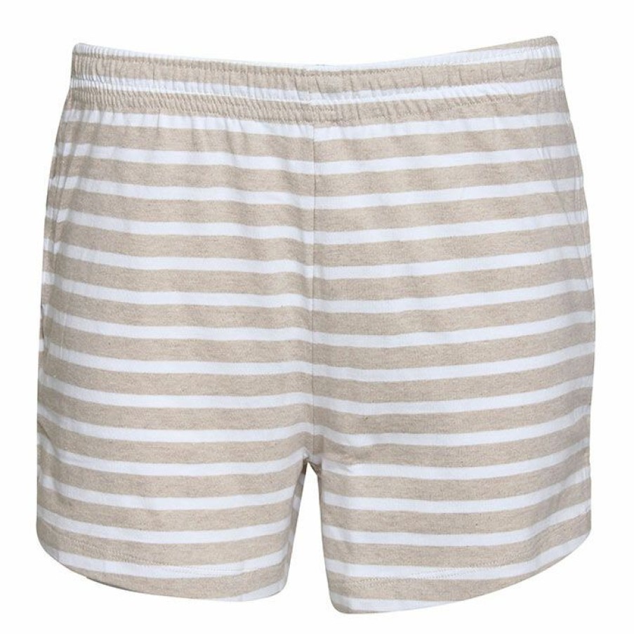 Shorts * | Discount Oak & Ivy Women'S Pull-On Striped Short