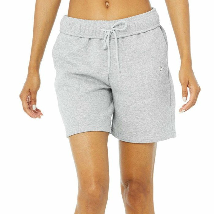 Shorts * | Outlet Alo Women'S Accolade Sweat Short Light Heather Grey