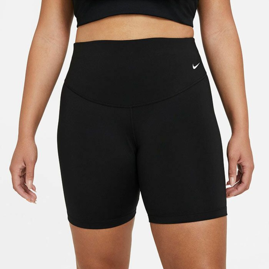 Shorts * | Buy Nike Women'S One Mid Rise 7 Bike Short (Plus Size) Black