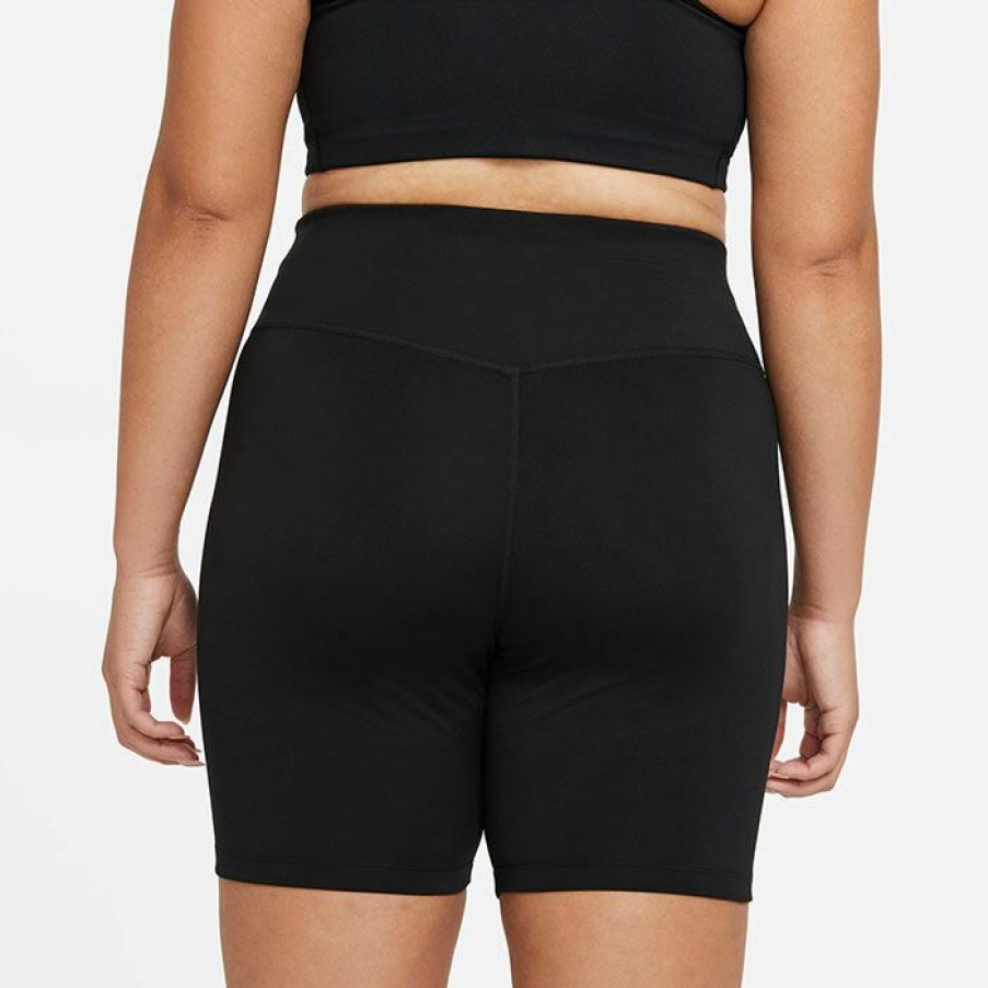 Shorts * | Buy Nike Women'S One Mid Rise 7 Bike Short (Plus Size) Black