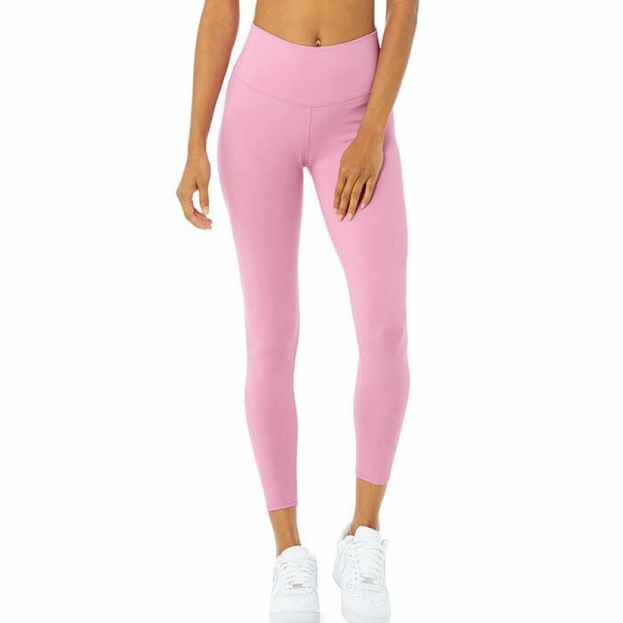 Tights & Leggings * | Best Reviews Of Alo Women'S 7/8 High Waist Airbrush Legging Pink