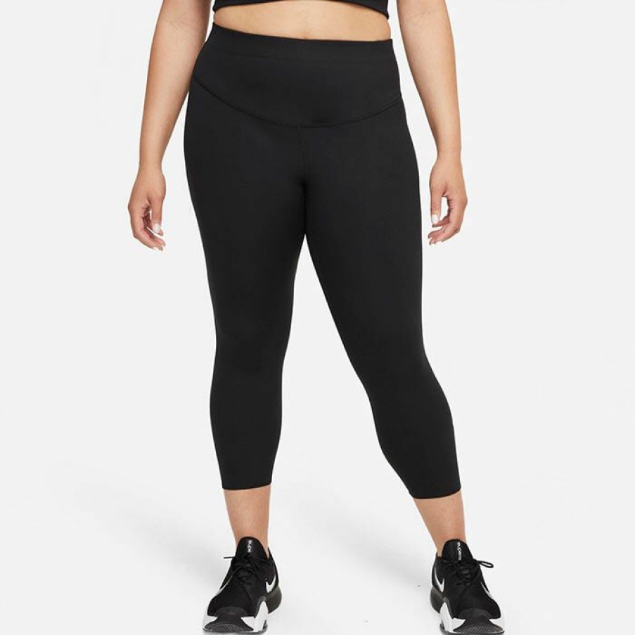 Tights & Leggings * | Coupon Nike Women'S One Luxe Crop Legging (Plus Size) Black