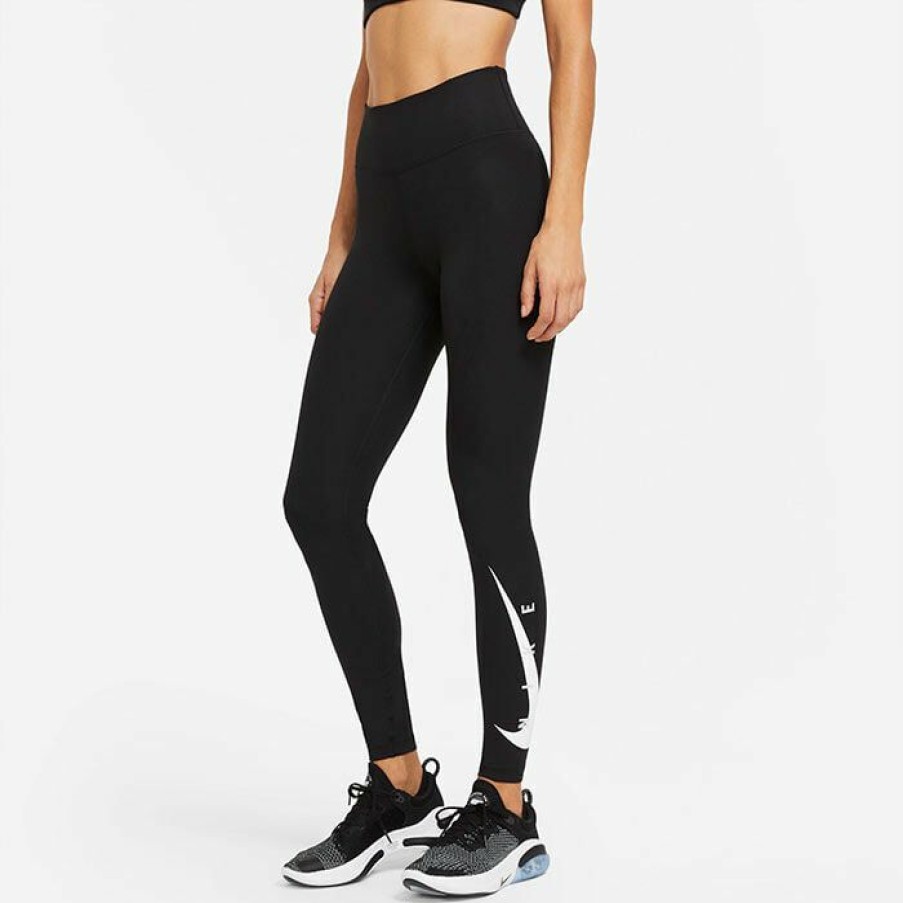 Tights & Leggings * | Cheapest Nike Women'S Swoosh Run Legging Black