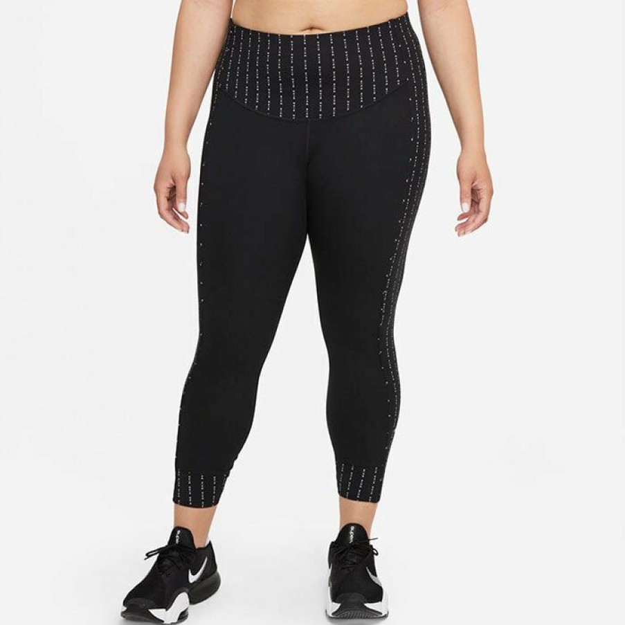 Tights & Leggings * | Deals Nike Women'S Dri-Fit One Luxe Icon Clash 7/8 Legging Black