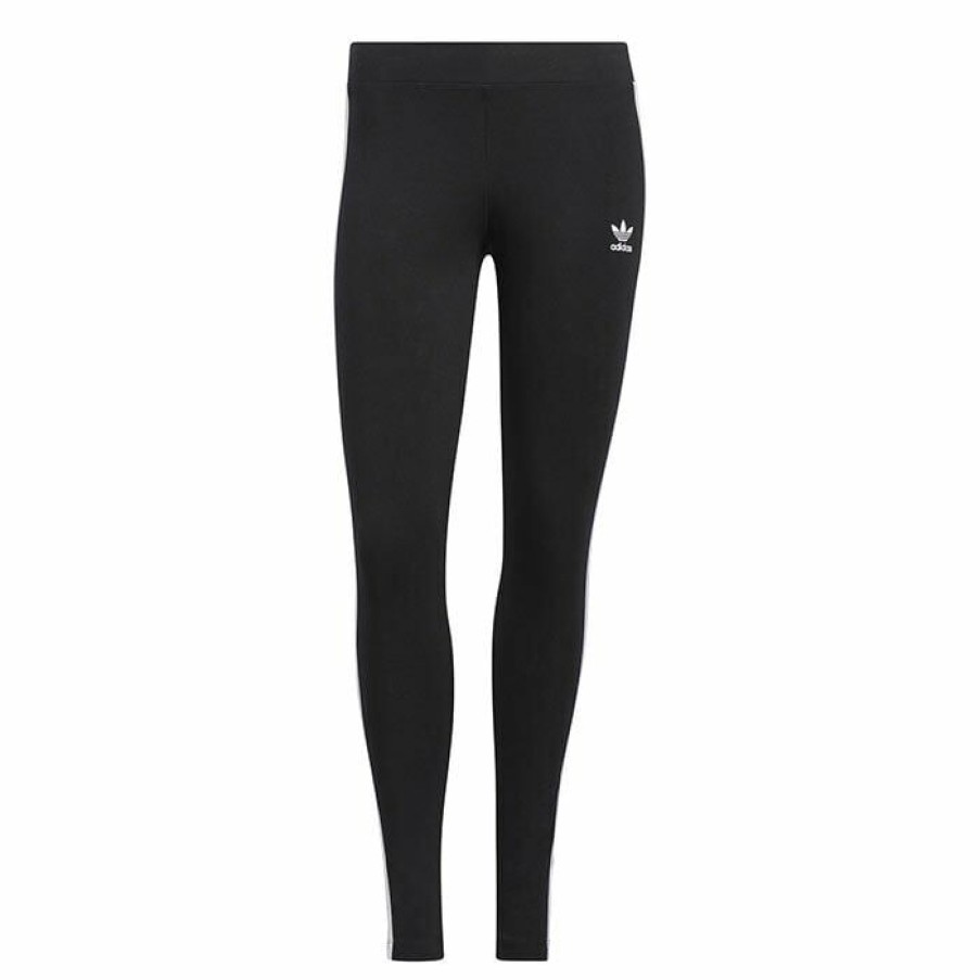 Tights & Leggings * | Best Pirce Adidas Originals Women'S Adicolor Classics 3-Stripes Tight Black