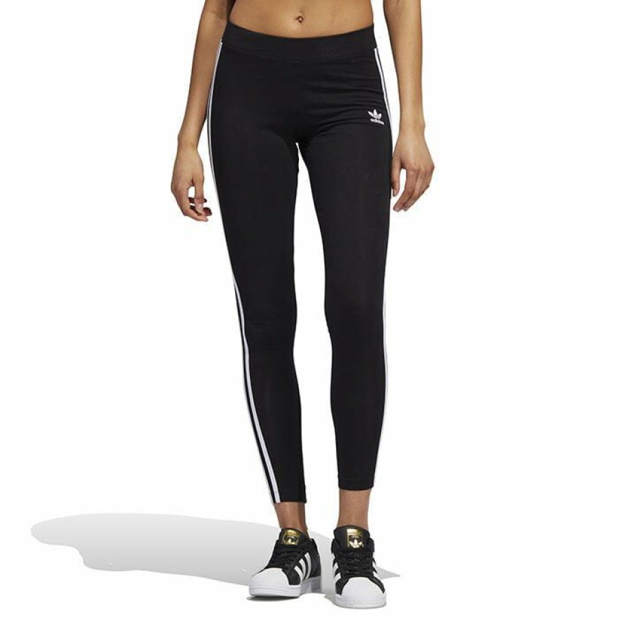 Tights & Leggings * | Best Pirce Adidas Originals Women'S Adicolor Classics 3-Stripes Tight Black