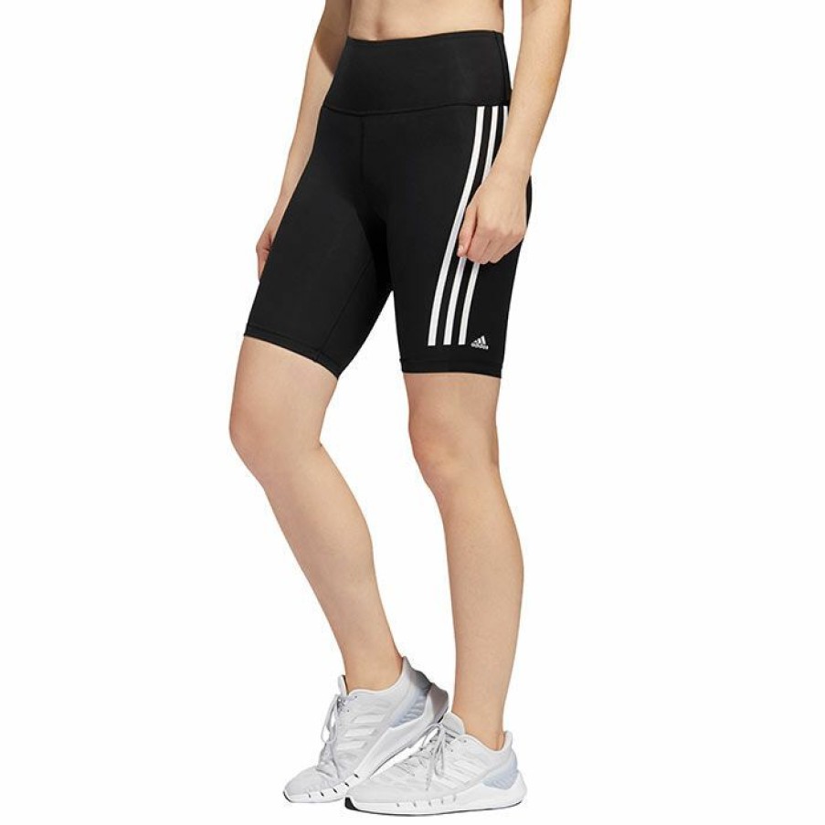 Shorts * | Buy Adidas Women'S Optime Train Icons 3-Stripes Bike Short Black