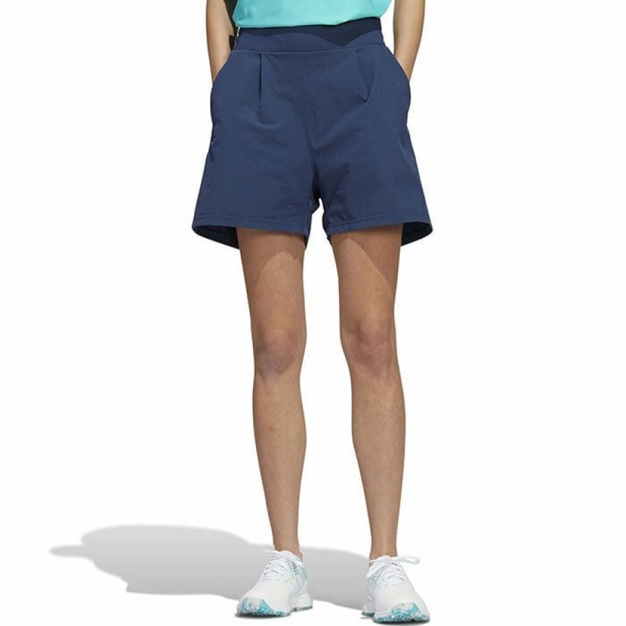 Shorts * | Best Sale Adidas Women'S Go-To Pleated Short Navy