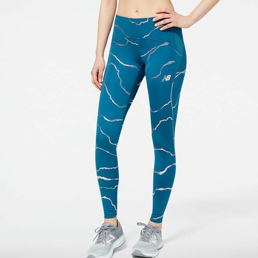 Tights & Leggings * | Cheapest New Balance Women'S Printed Impact Run Tight