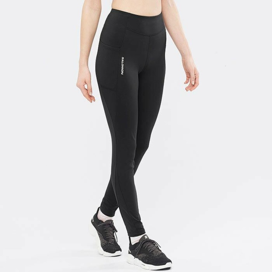 Tights & Leggings * | Cheap Salomon Women'S Cross Warm 28 Tight Black