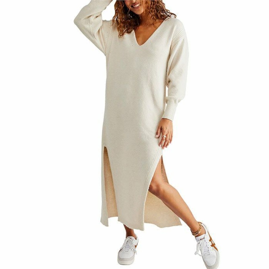 Dresses & Jumpsuits * | New Free People Women'S Willow Knit Dress Cream