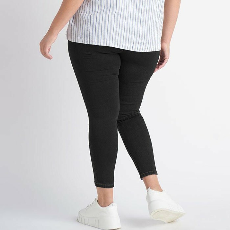 Tights & Leggings * | Budget Dex Women'S High Waist Legging (Plus Size) Black