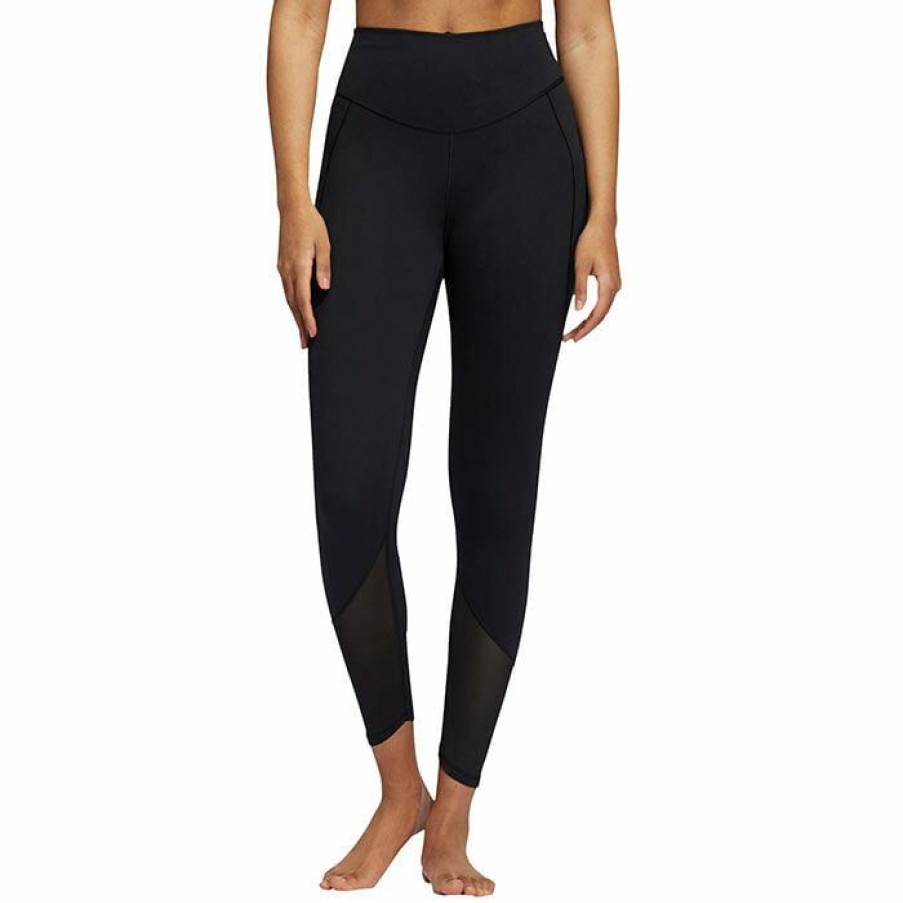 Tights & Leggings * | Outlet Adidas Women'S Yoga Power Mesh 7/8 Tight Black