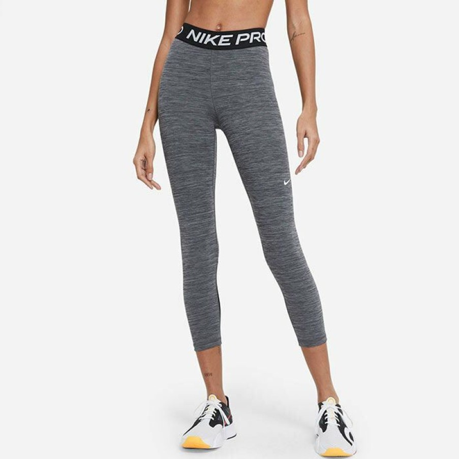 Tights & Leggings * | Deals Nike Women'S Pro 365 Cropped Legging Dark Heather Grey