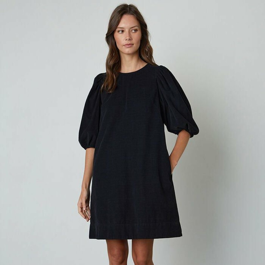 Dresses & Jumpsuits * | Best Deal Velvet Women'S Eliah Corduroy Dress Black