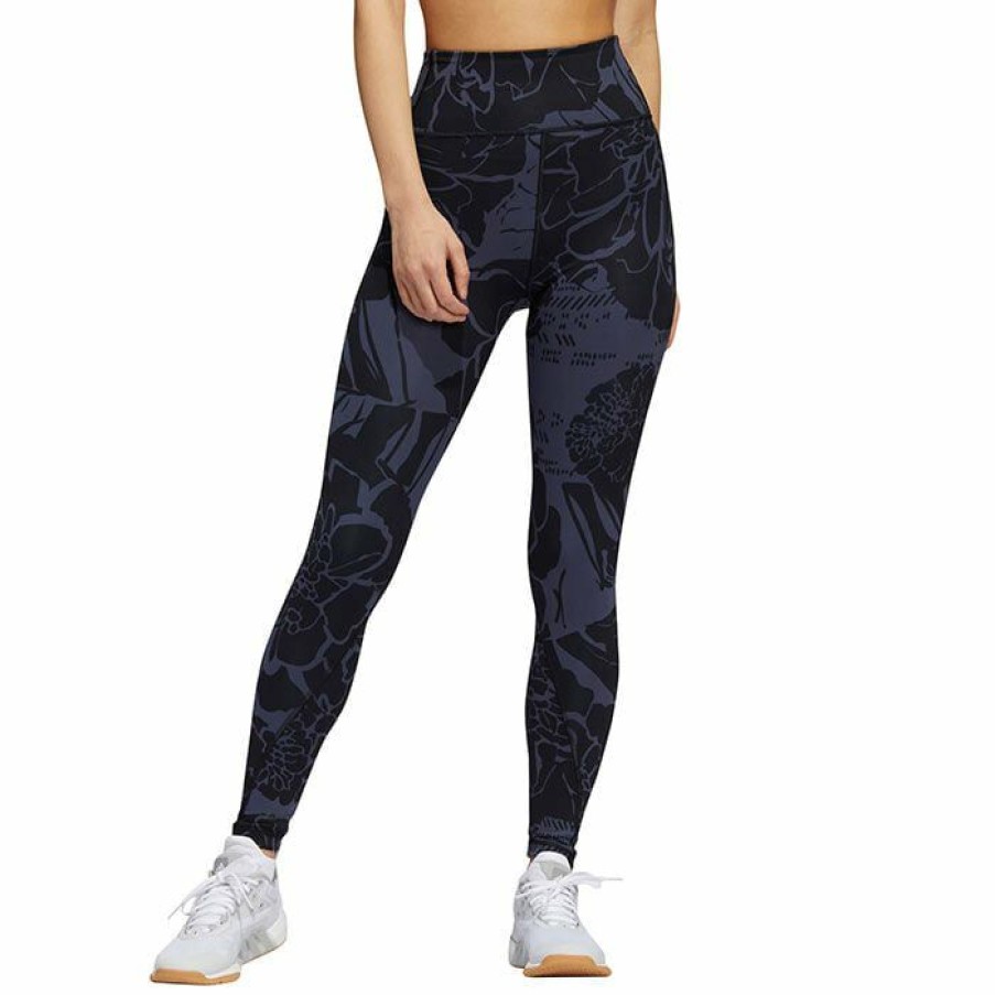 Tights & Leggings * | Best Deal Adidas Women'S Optime Superher Training 7/8 Tight Navy