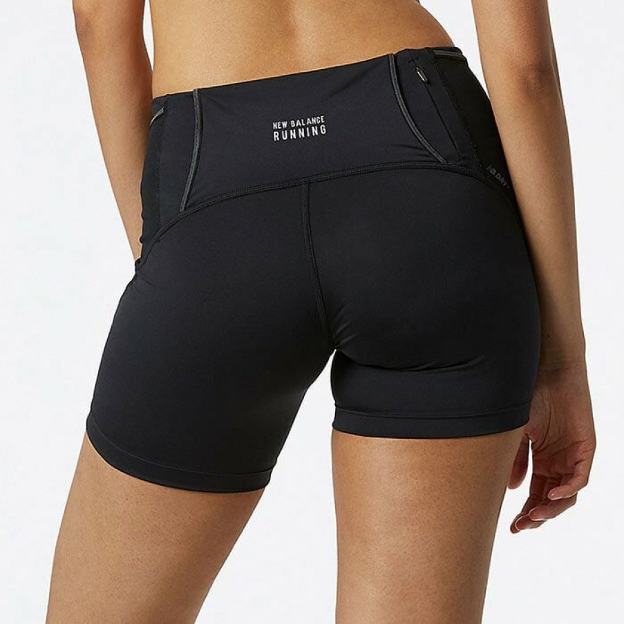 Shorts * | Top 10 New Balance Women'S Impact Run Fitted Short Black