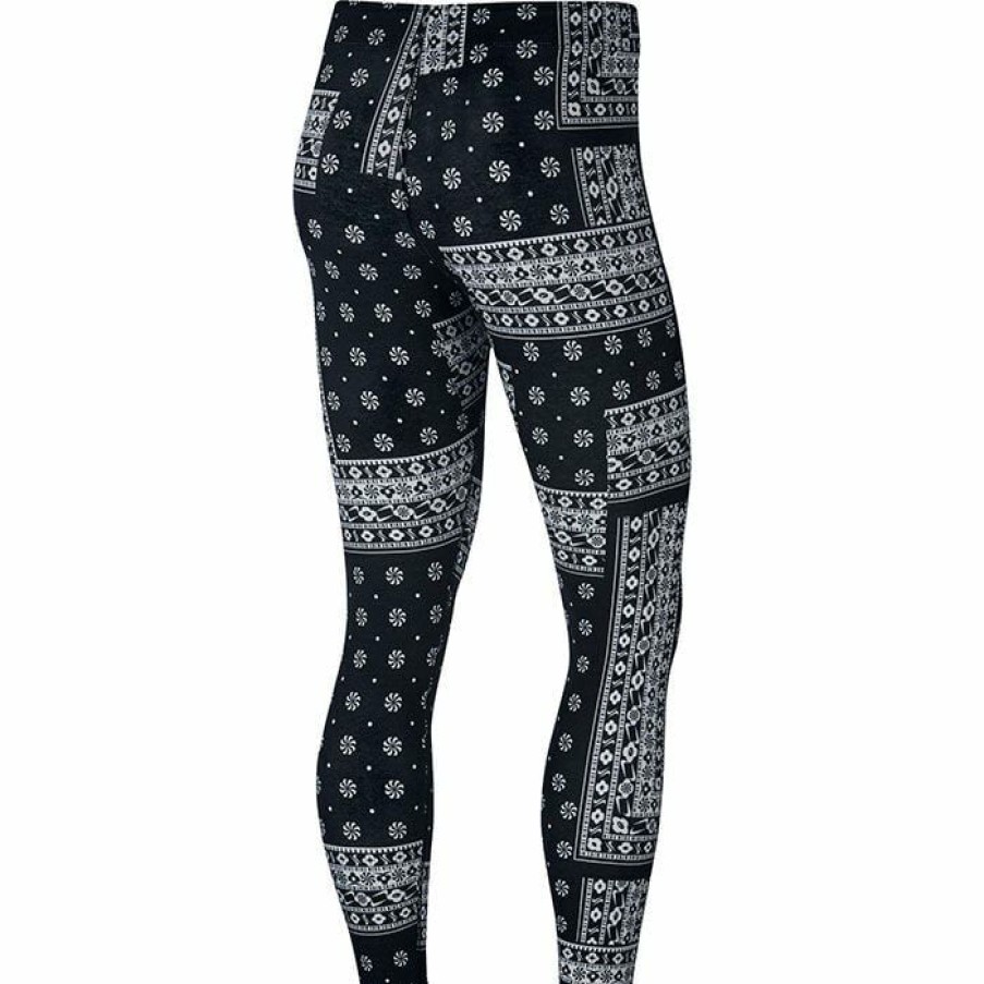 Tights & Leggings * | Wholesale Nike Women'S Sportswear Heritage Print Legging Black