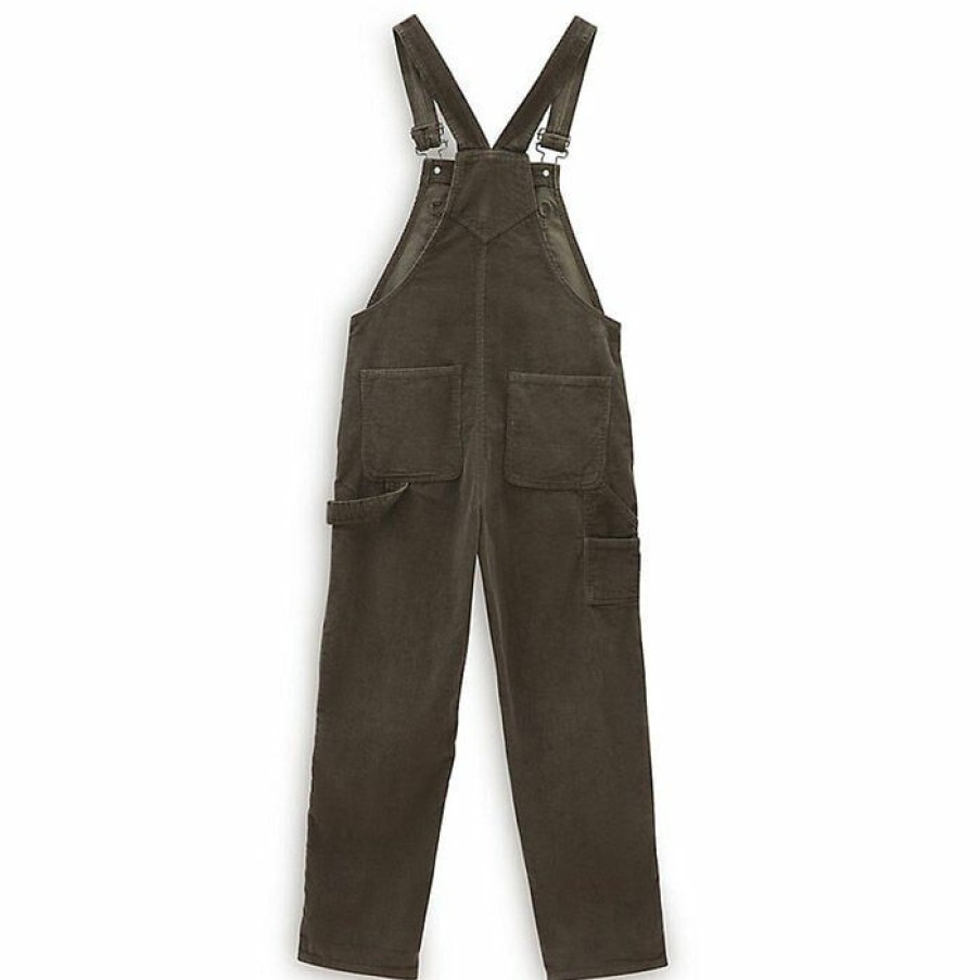 Dresses & Jumpsuits * | Cheapest Vans Women'S Ground Work Corduroy Overall Olive