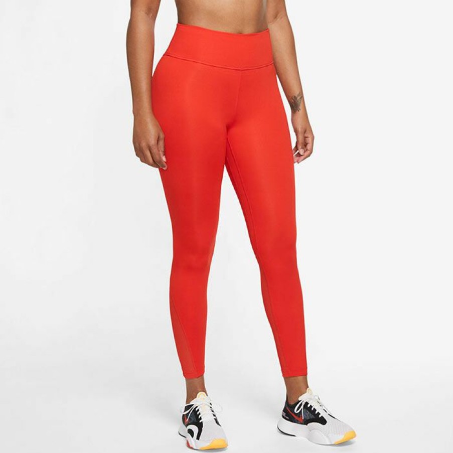 Tights & Leggings * | Flash Sale Nike Women'S One Mid Rise 7/8 Legging Red