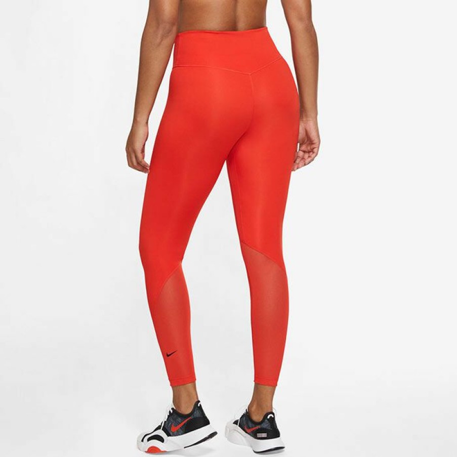 Tights & Leggings * | Flash Sale Nike Women'S One Mid Rise 7/8 Legging Red