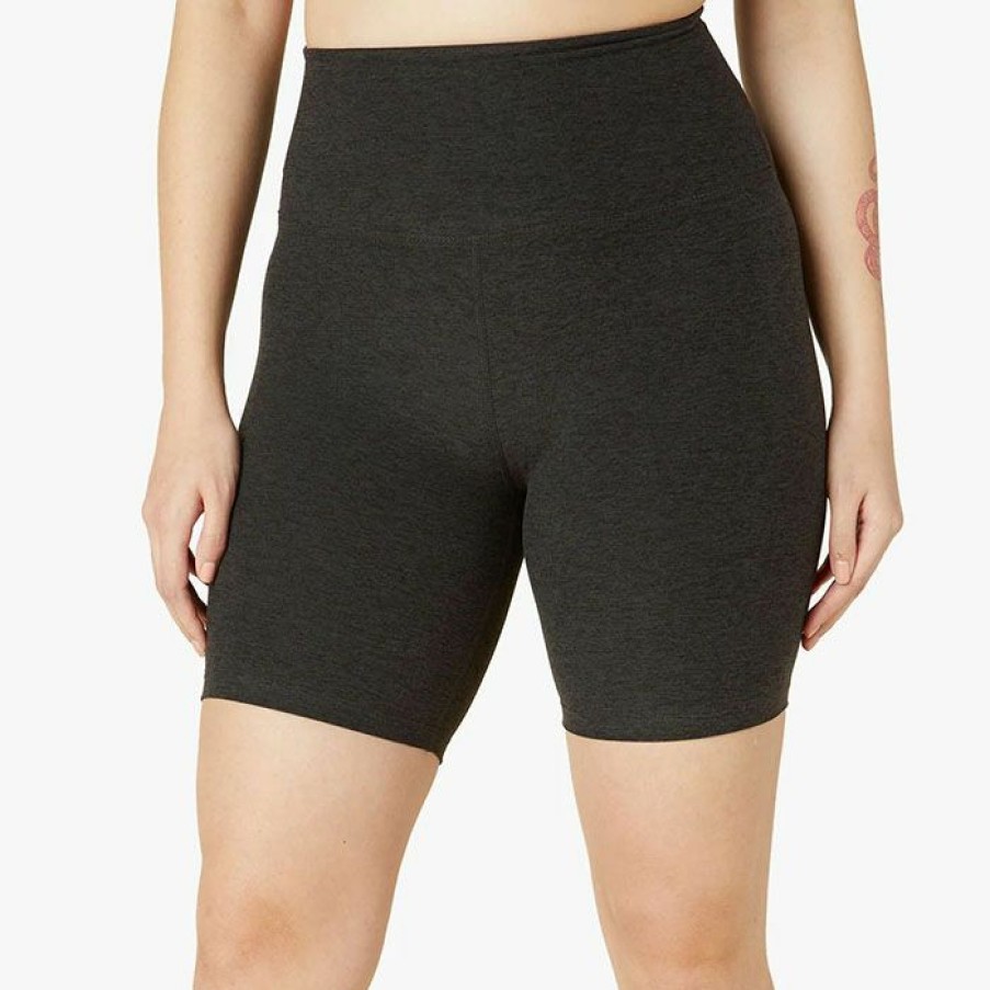 Shorts * | Promo Beyond Yoga Women'S Spacedye Biker Short Black