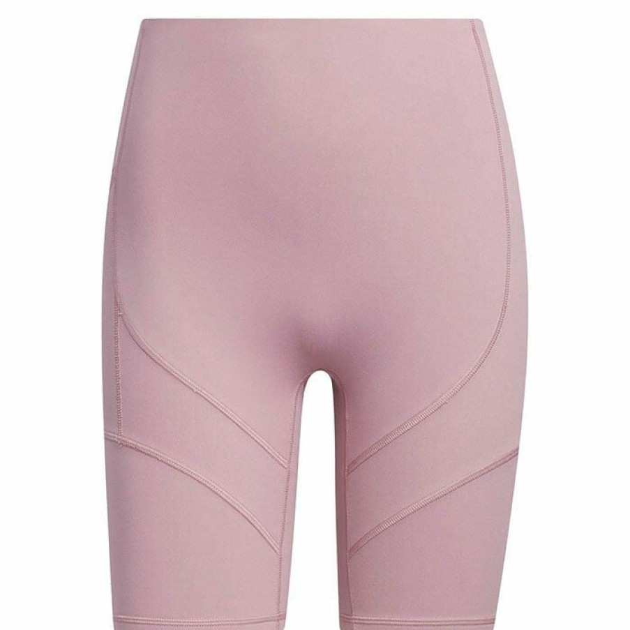 Shorts * | Best Pirce Adidas Women'S Yoga 4 Elements Studio Pocket Short Light Pink