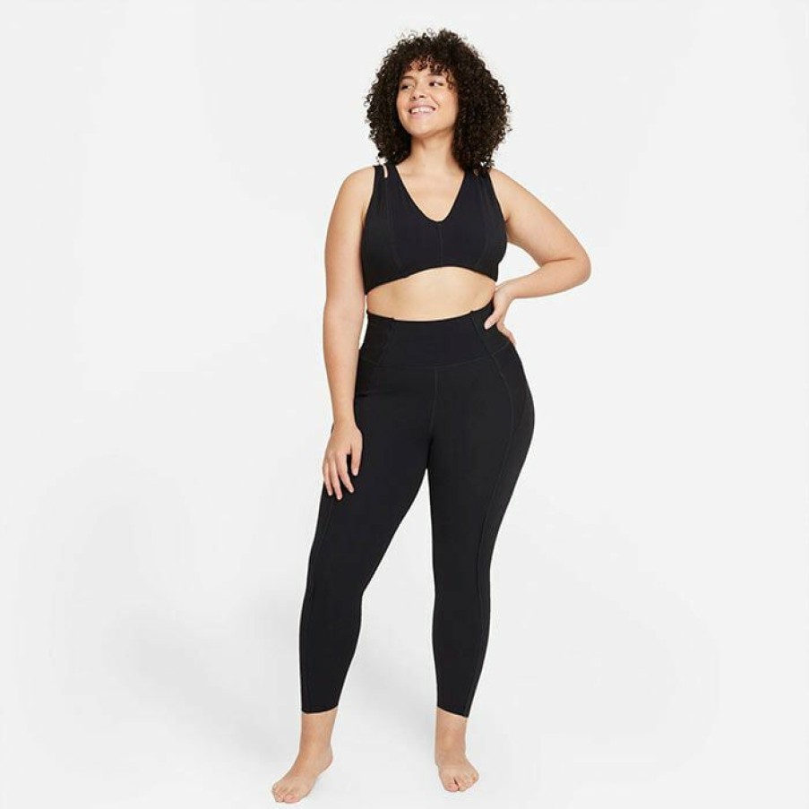 Dresses & Jumpsuits * | Buy Nike Women'S Yoga Luxe Dri-Fit Jumpsuit Black