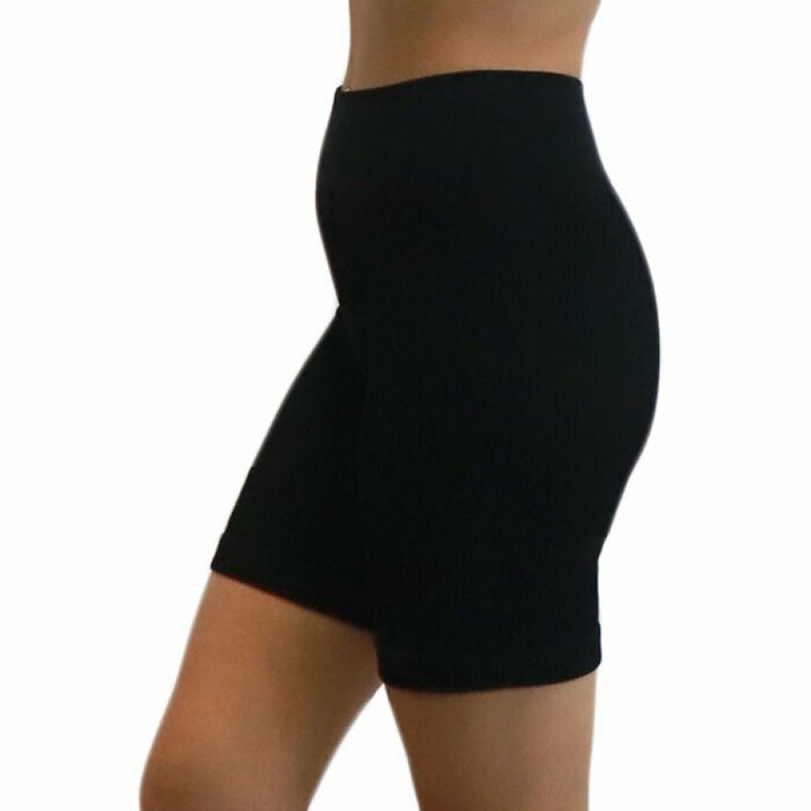 Shorts * | Discount Oak & Ivy Women'S Ribbed Knit Bike Short Black