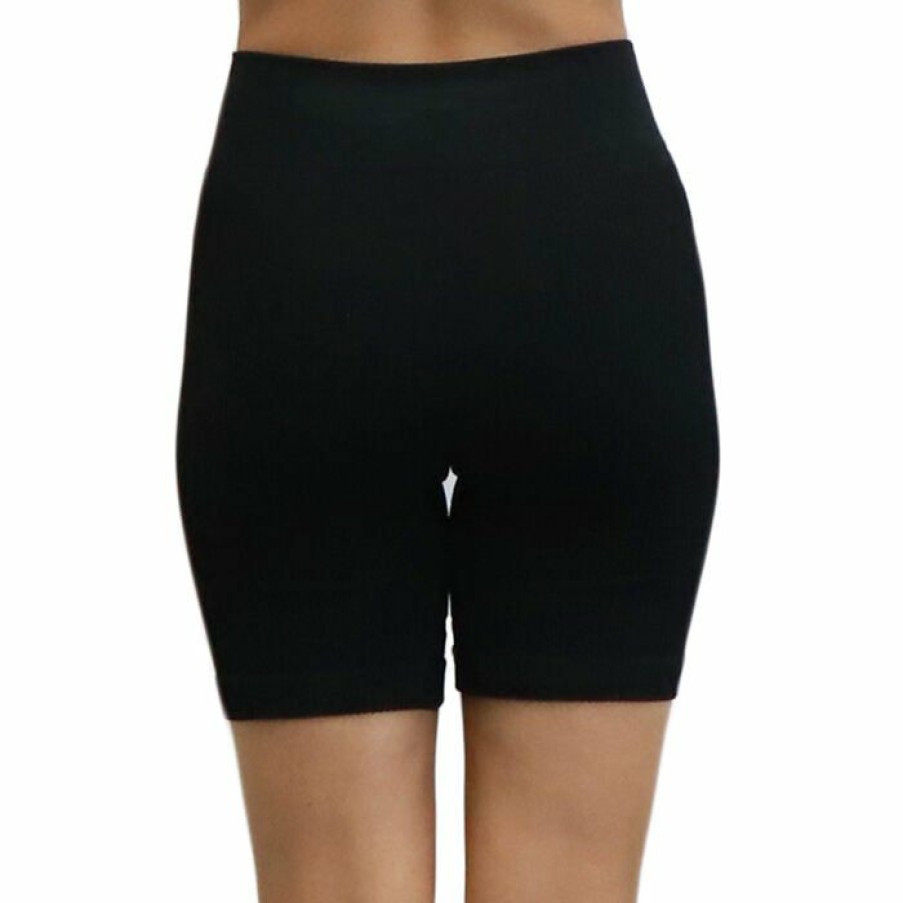 Shorts * | Discount Oak & Ivy Women'S Ribbed Knit Bike Short Black