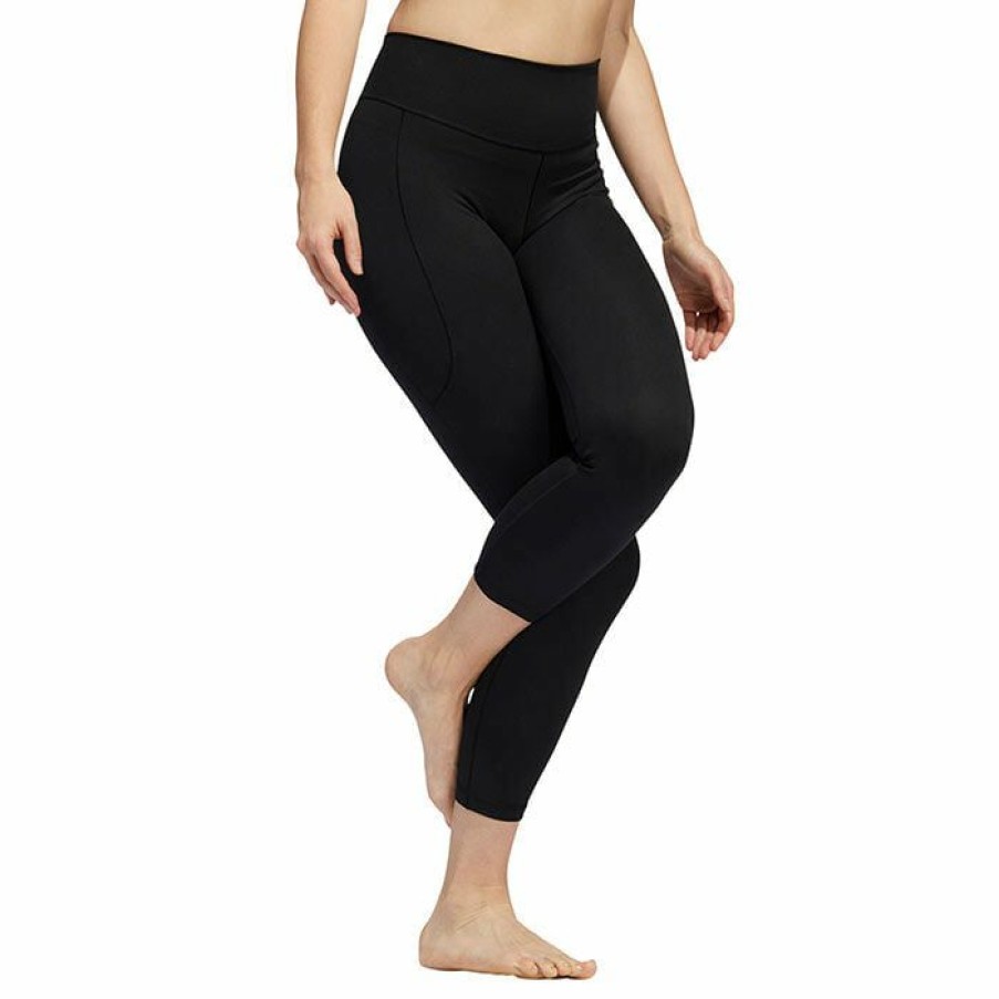 Tights & Leggings * | Best Sale Adidas Women'S Yoga Studio 7/8 Tight Black