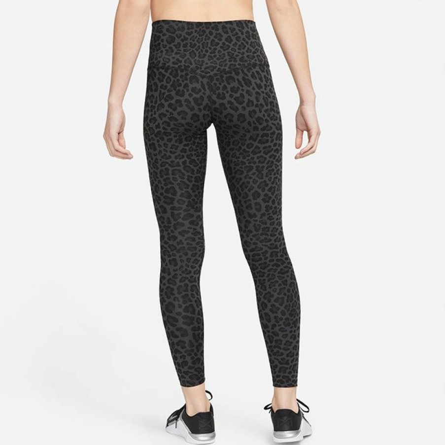 Tights & Leggings * | Hot Sale Nike Women'S Dri-Fit One High Rise Printed Legging Graphite Grey