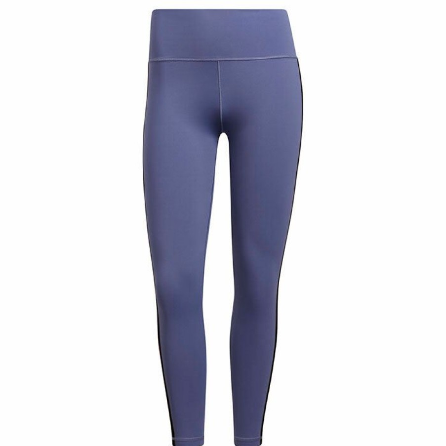 Tights & Leggings * | Buy Adidas Women'S Believe This 2.0 3-Stripes 7/8 Tight Violet