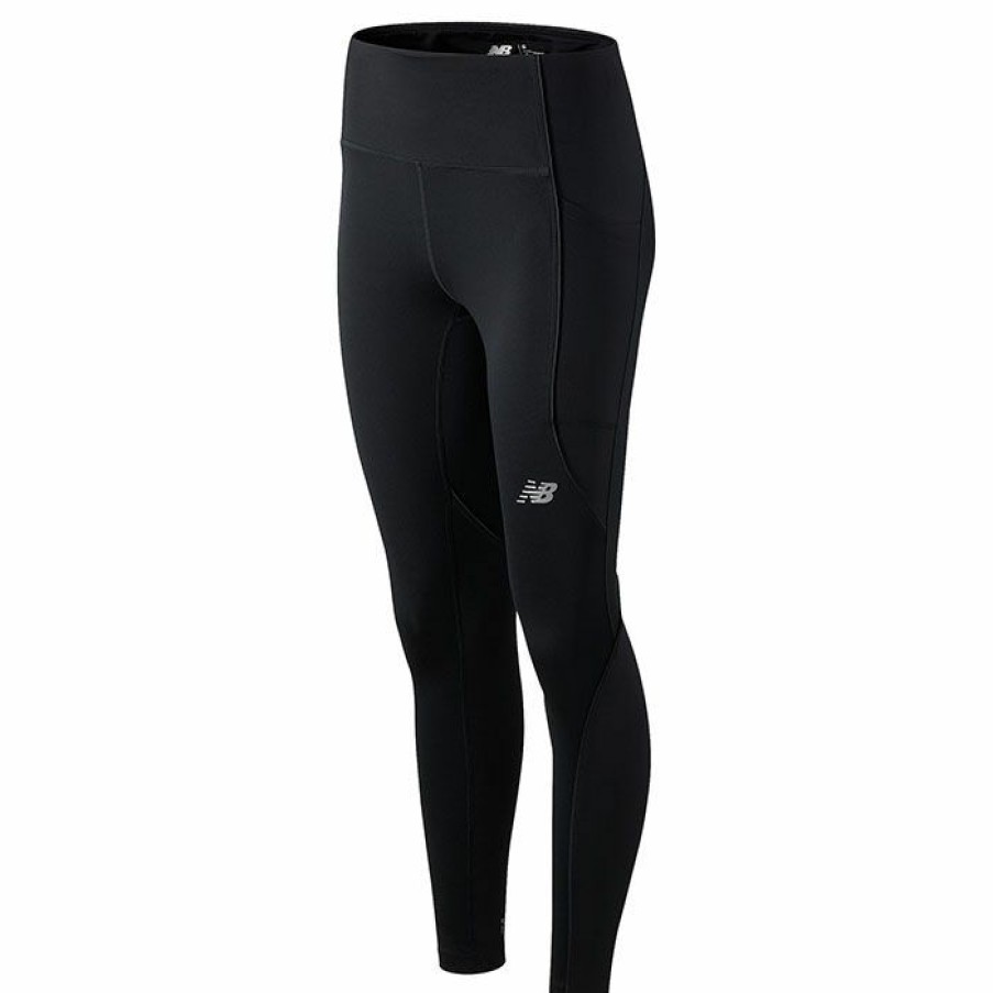 Tights & Leggings * | Deals New Balance Women'S Impact Heat Tight Black