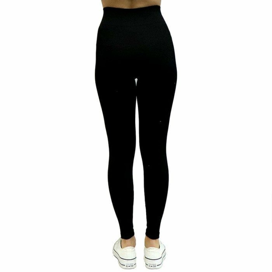 Tights & Leggings * | Best Deal Oak & Ivy Women'S Ribbed Knit Legging Black