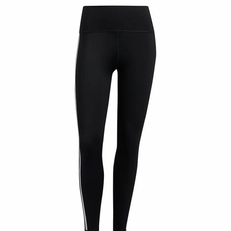 Tights & Leggings * | Wholesale Adidas Women'S Believe This 2.0 3-Stripes 7/8 Tight Black